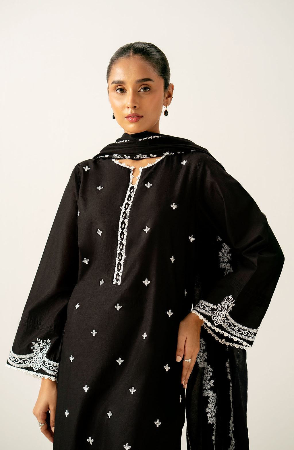 Unstitched 3 Piece Printed Chikankari Lawn Suit