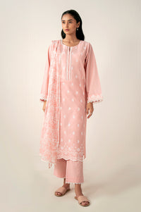 Stitched 3 Piece Embroidered Chikankari Suit