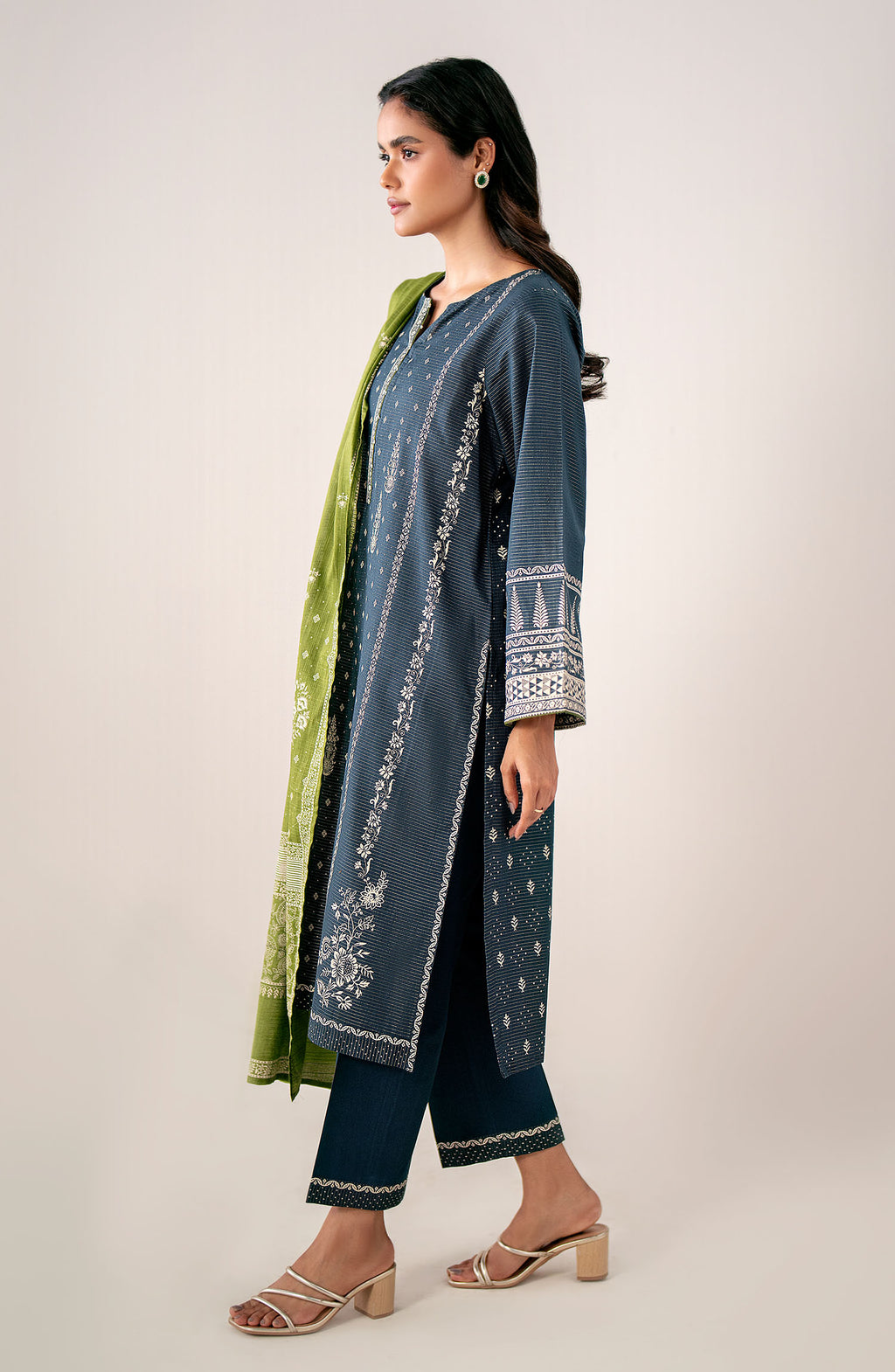 Unstitched 3 Piece Paste Printed Dobby Mysuri Suit