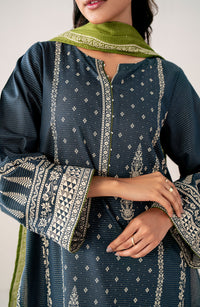Unstitched 3 Piece Paste Printed Dobby Mysuri Suit
