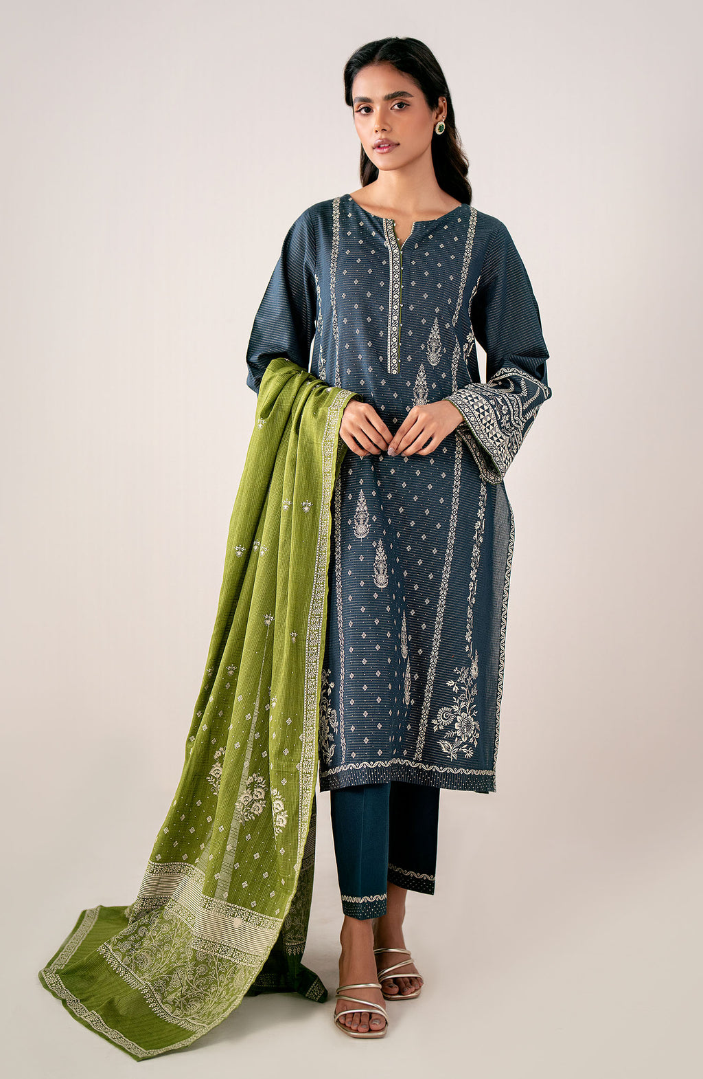 Unstitched 3 Piece Paste Printed Dobby Mysuri Suit
