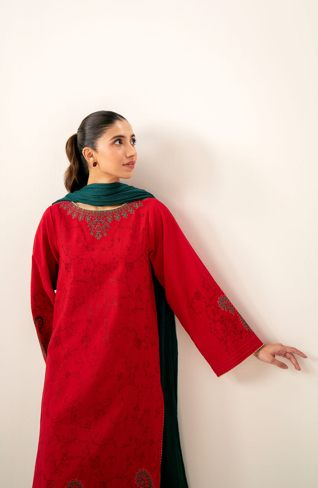 Stitched 3 Piece Embroidered Lawn Suit