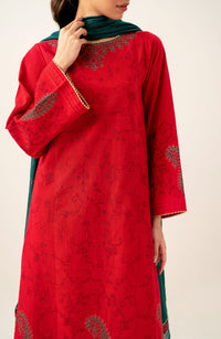 Stitched 3 Piece Embroidered Lawn Suit