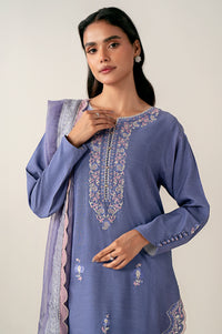 Unstitched 3 Piece Embroidered Oak Silk Shirt with Cotton Net Jacquard Dupatta