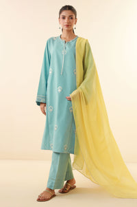 Unstitched 3 Piece Embroidered Lawn Suit