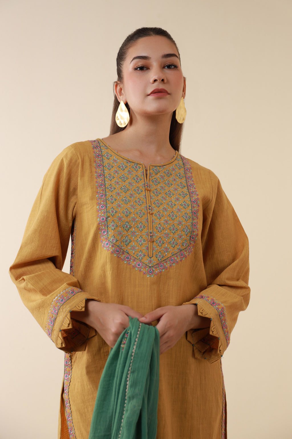 Unstitched 3 Piece Embroidered Textured Lawn Suit