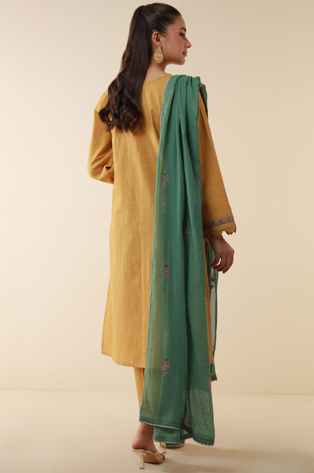 Unstitched 3 Piece Embroidered Textured Lawn Suit