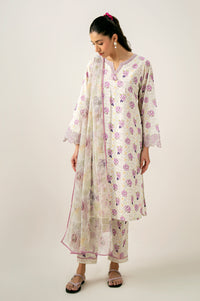 Unstitched 3 Piece Embroidered Lawn Shirt with Chiffon Dupatta