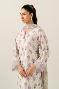 Unstitched 3 Piece Embroidered Lawn Shirt with Chiffon Dupatta