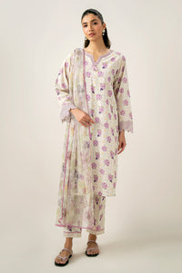 Unstitched 3 Piece Embroidered Lawn Shirt with Chiffon Dupatta