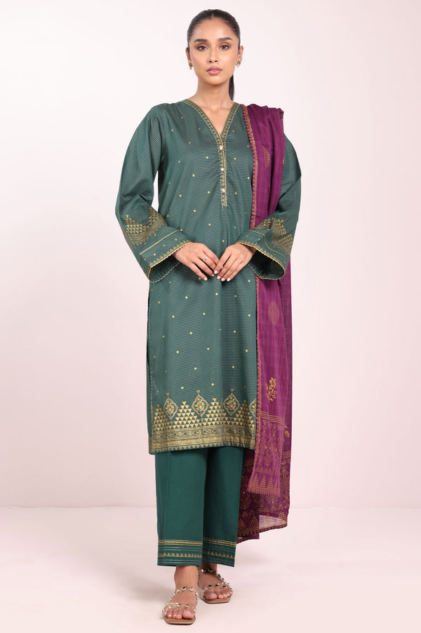 Unstitched 3 Piece Paste Printed Dobby Mysuri Suit