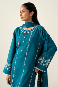 Stitched 3 Piece Embroidered Chikankari Suit