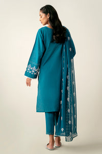 Stitched 3 Piece Embroidered Chikankari Suit