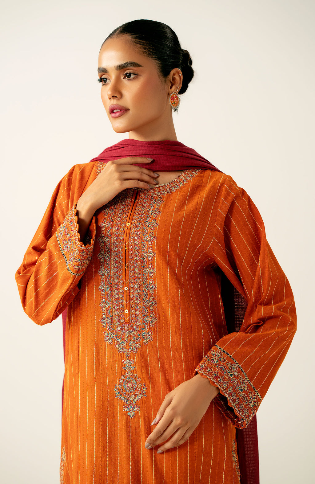 Stitched 3 Piece Embroidered Mysuri Suit