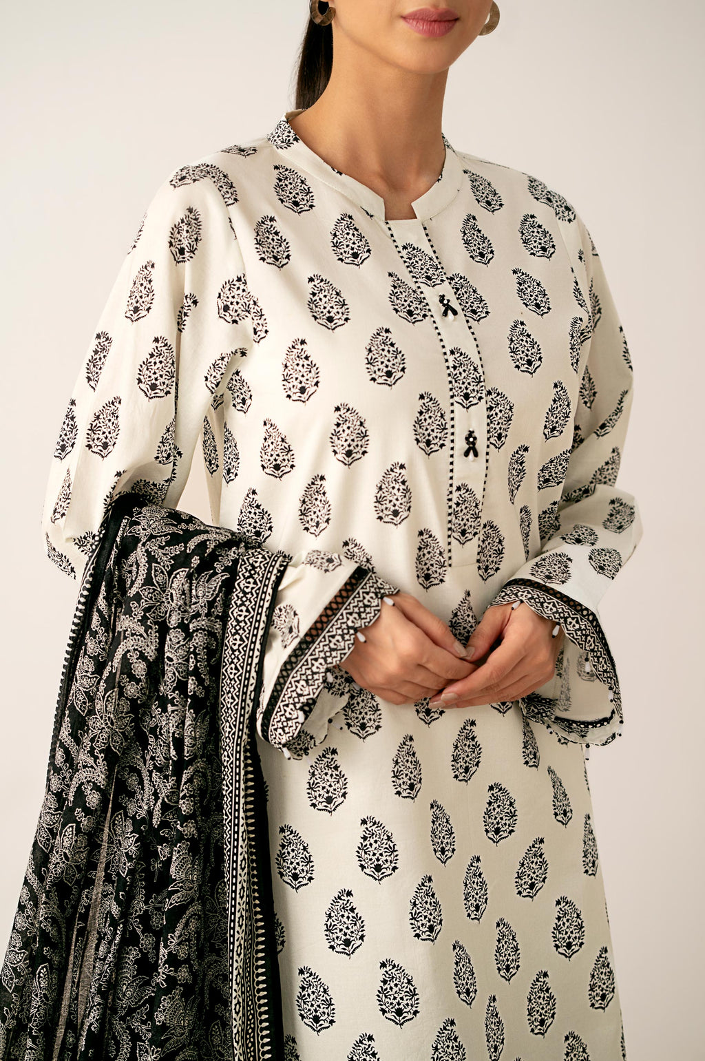 Stitched 3 Piece Printed Lawn Suit