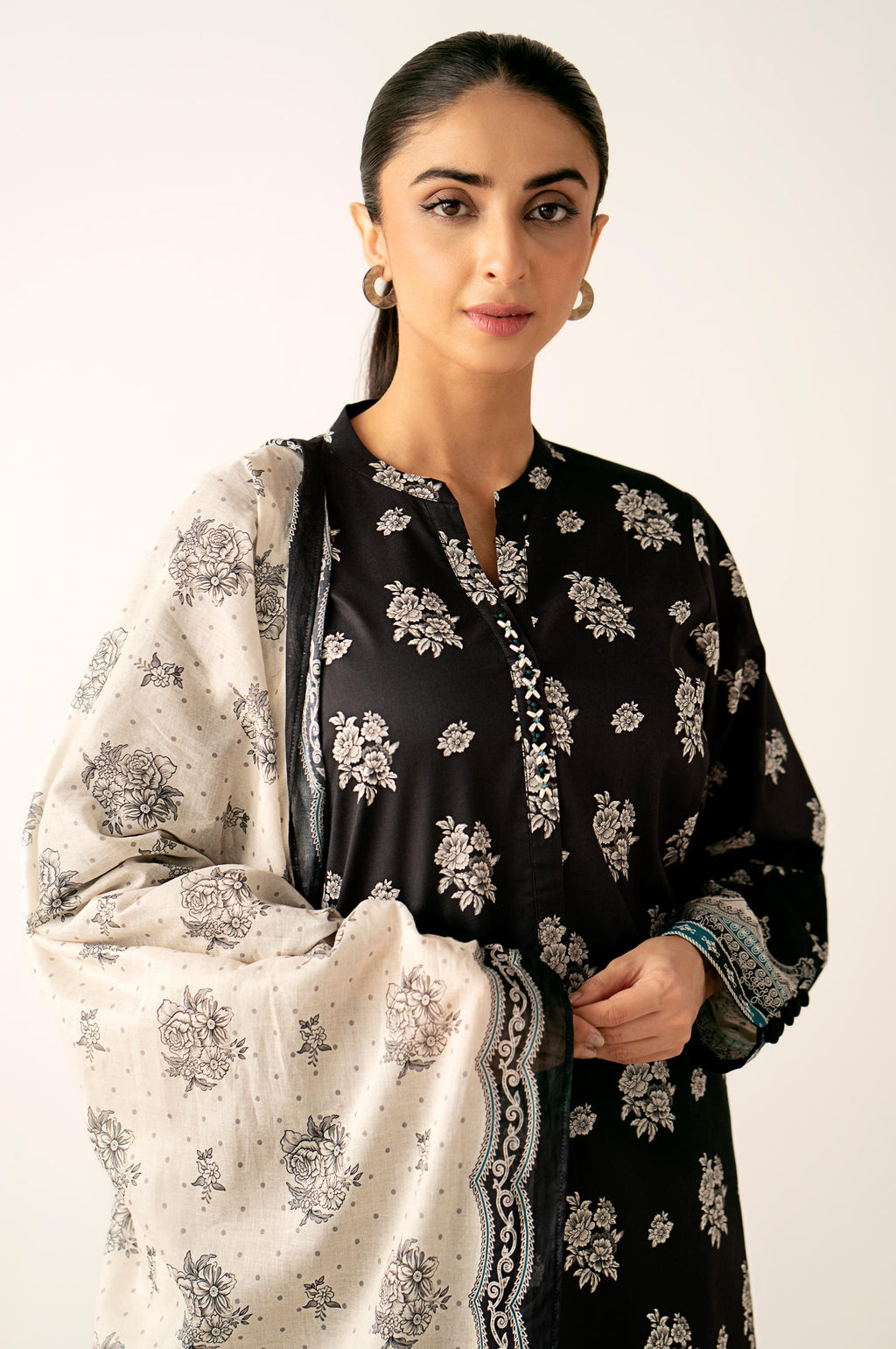 Stitched 3 Piece Printed Lawn Suit