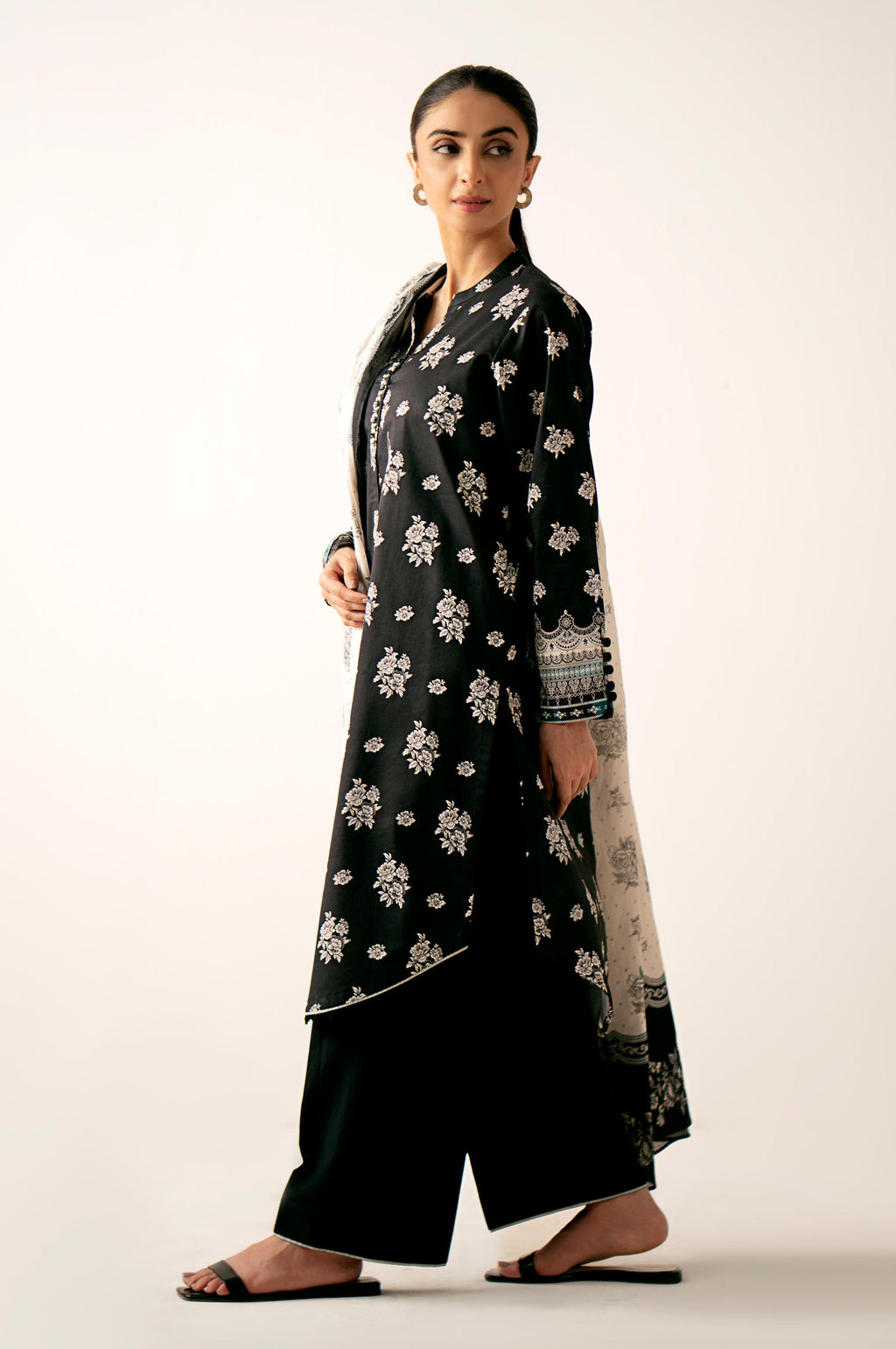 Stitched 3 Piece Printed Lawn Suit