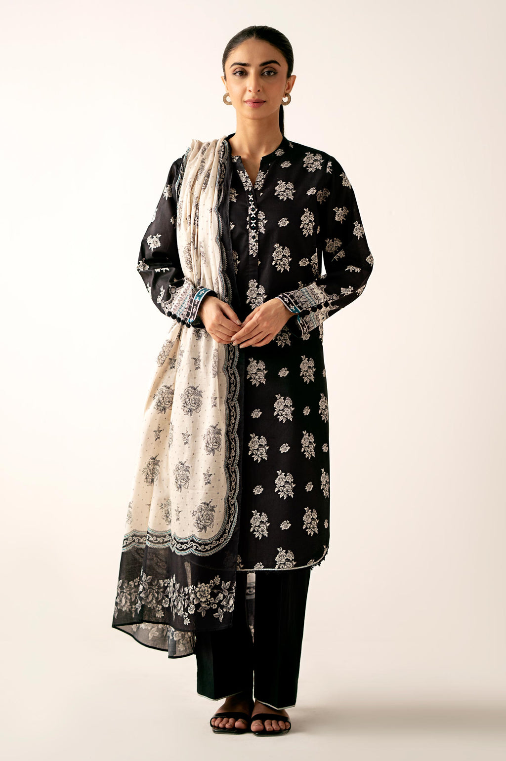 Stitched 3 Piece Printed Lawn Suit