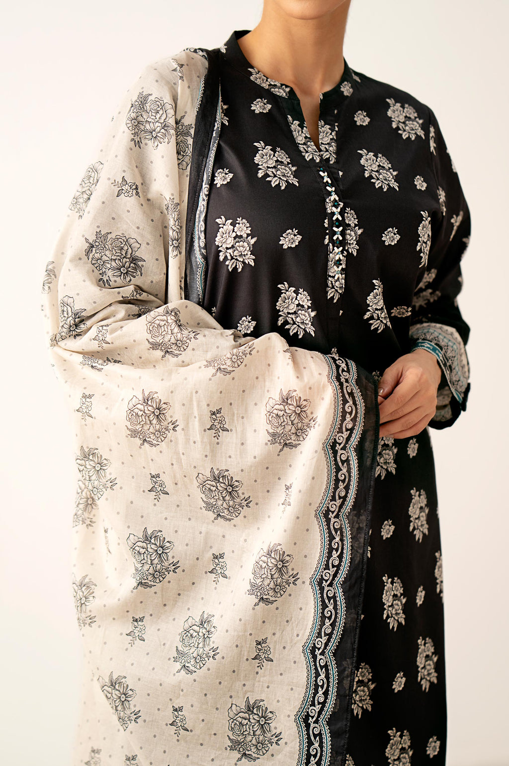 Stitched 3 Piece Printed Lawn Suit