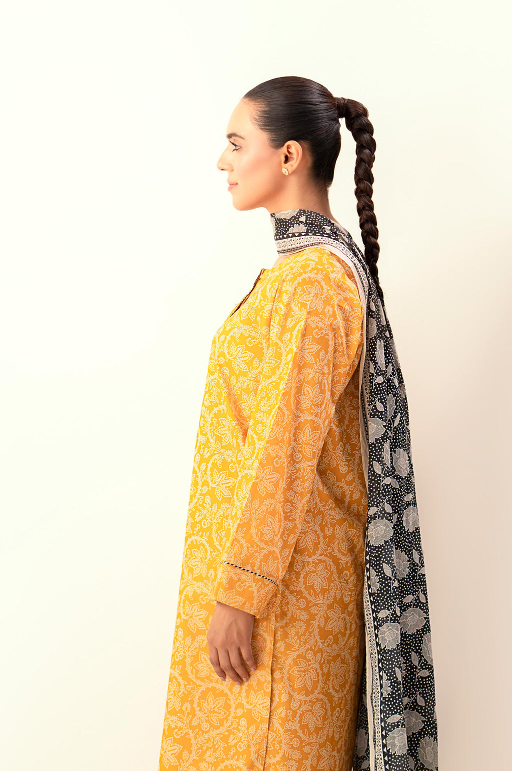 Unstitched 3 Piece Printed Lawn Suit