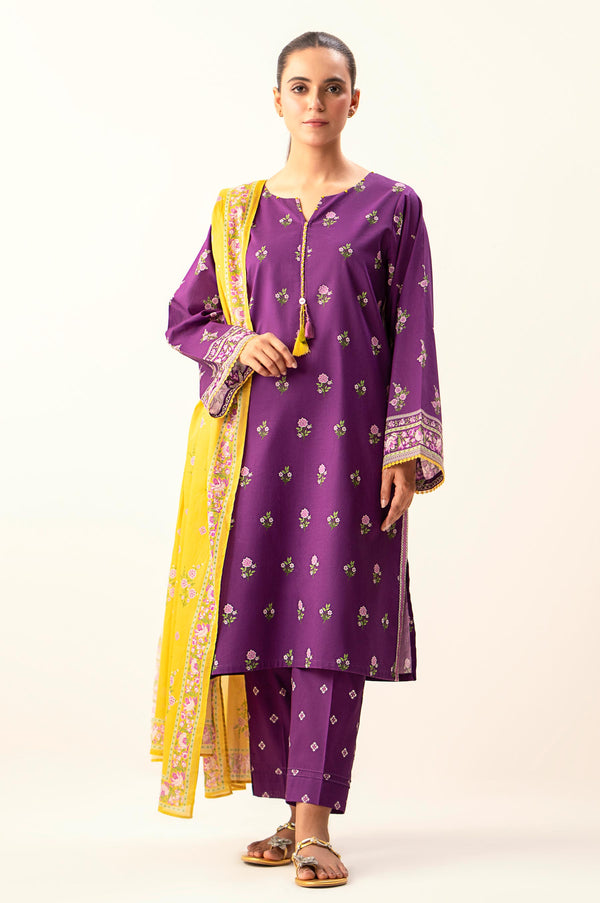 Unstitched 3 Piece Printed Lawn Suit