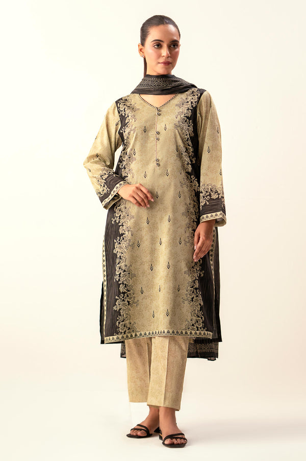 Unstitched 3 Piece Printed Lawn Suit