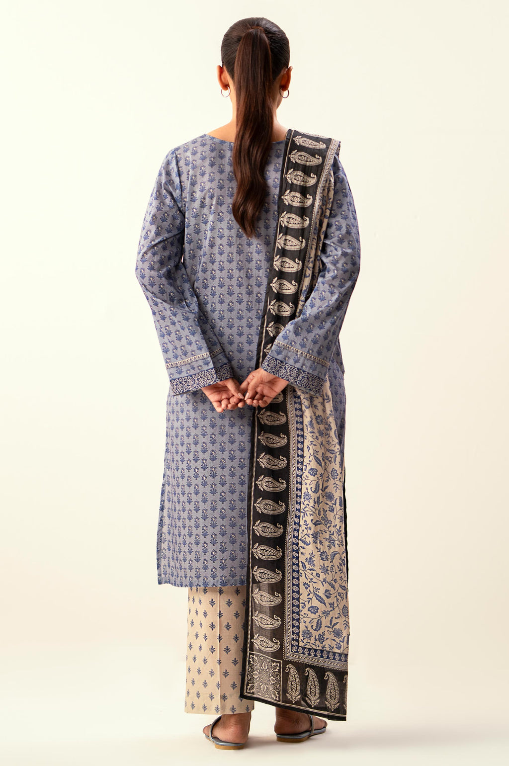 Unstitched 3 Piece Printed Lawn Suit