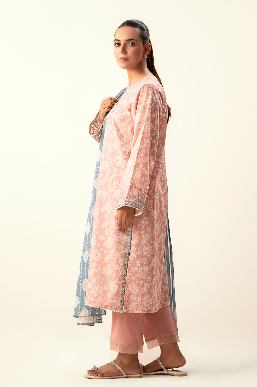 Unstitched 3 Piece Embroidered Lawn Suit