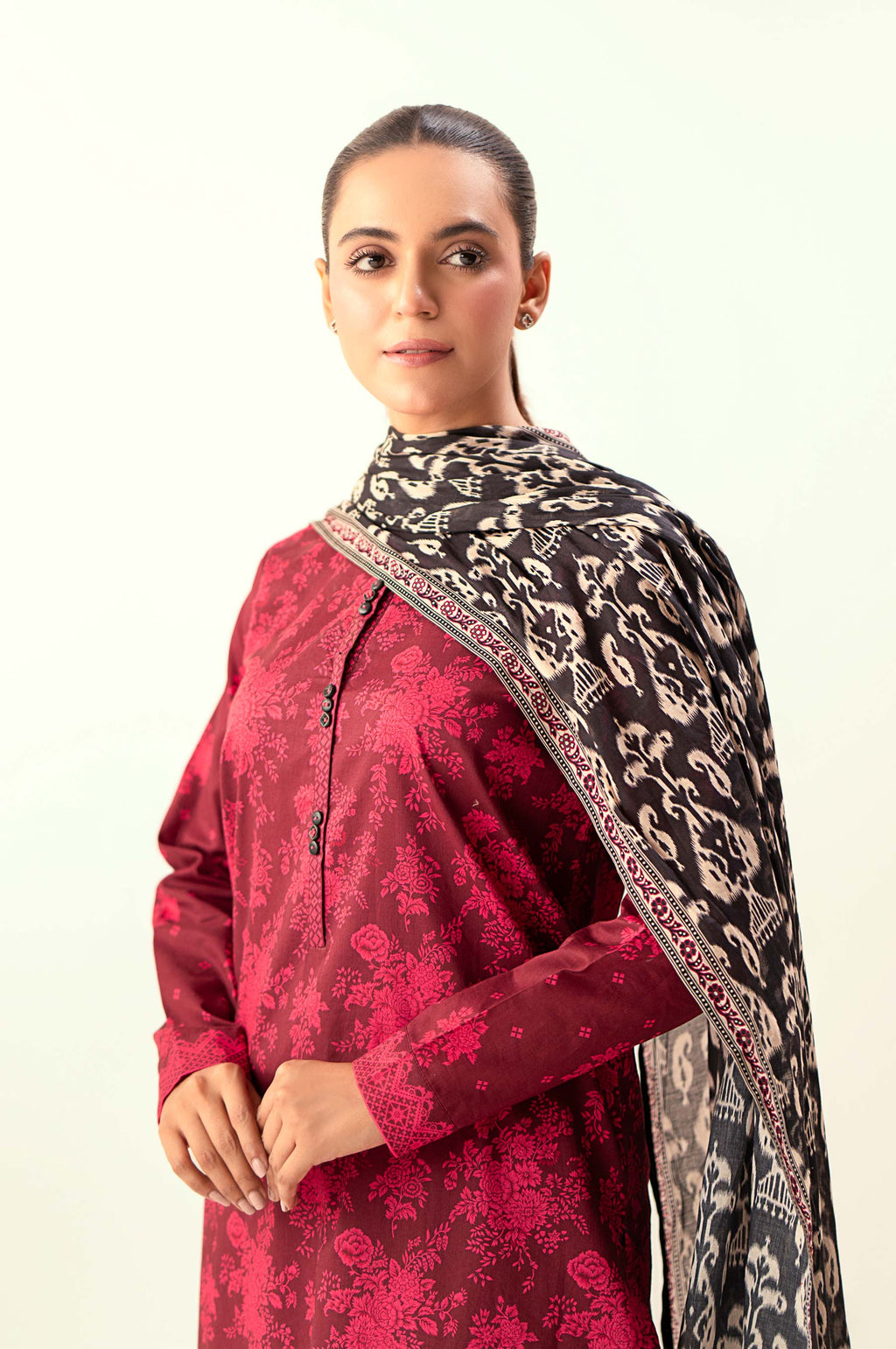 Unstitched 3 Piece Embroidered Lawn Suit
