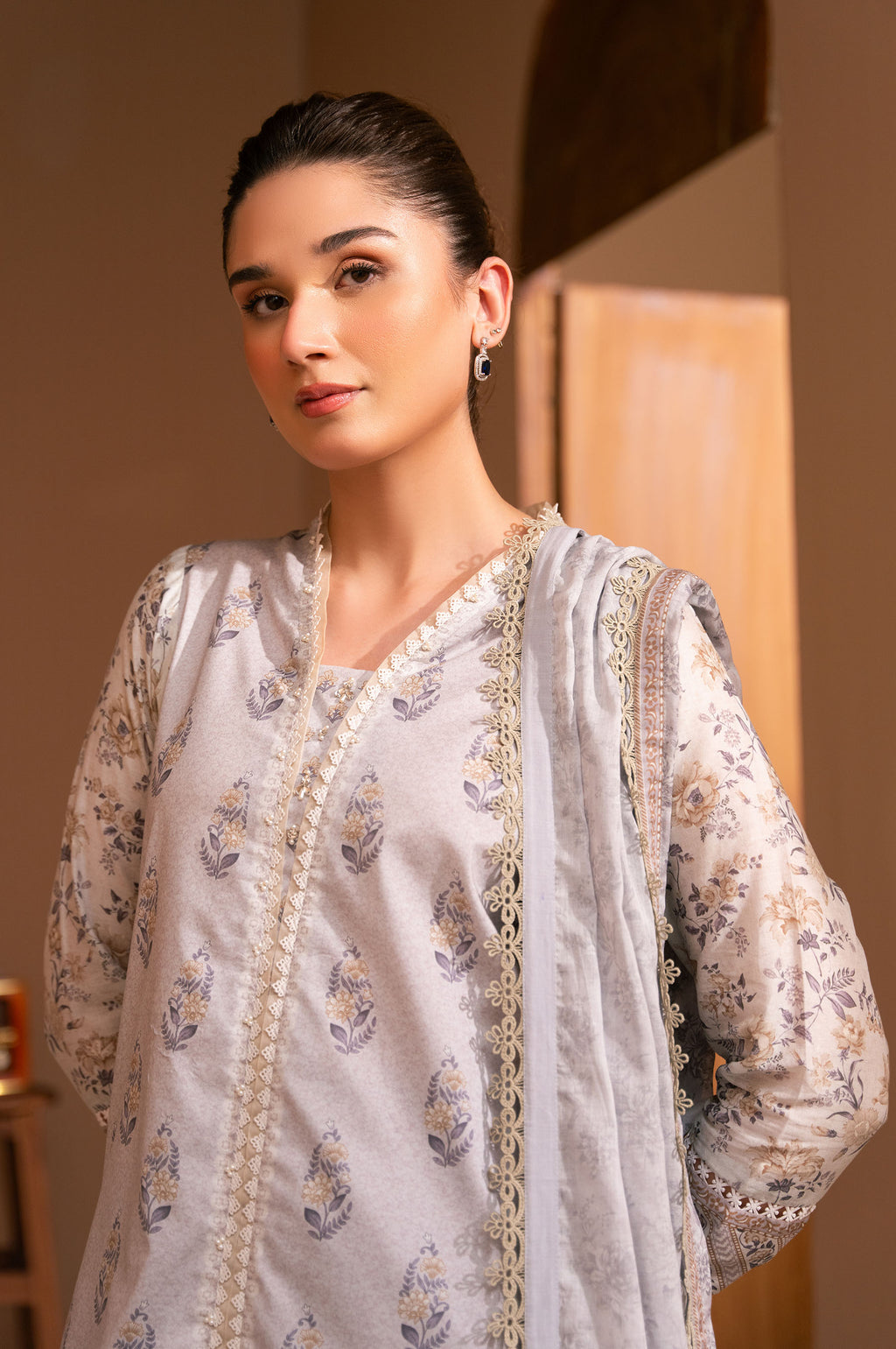 Unstitched 3 Piece Printed Lawn Suit