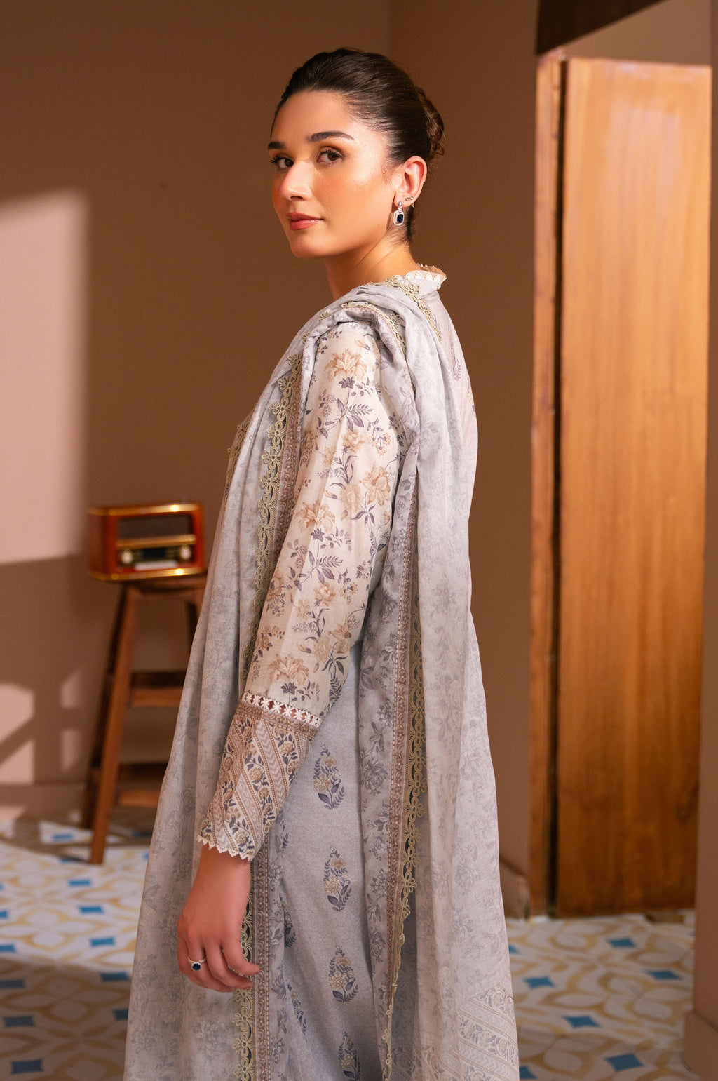 Unstitched 3 Piece Printed Lawn Suit