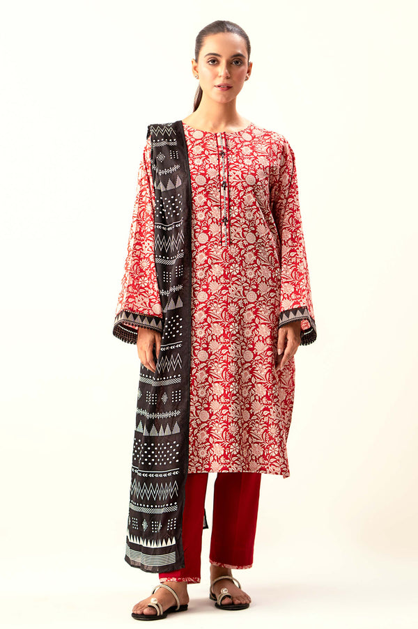 Unstitched 3 Piece Printed Lawn Suit