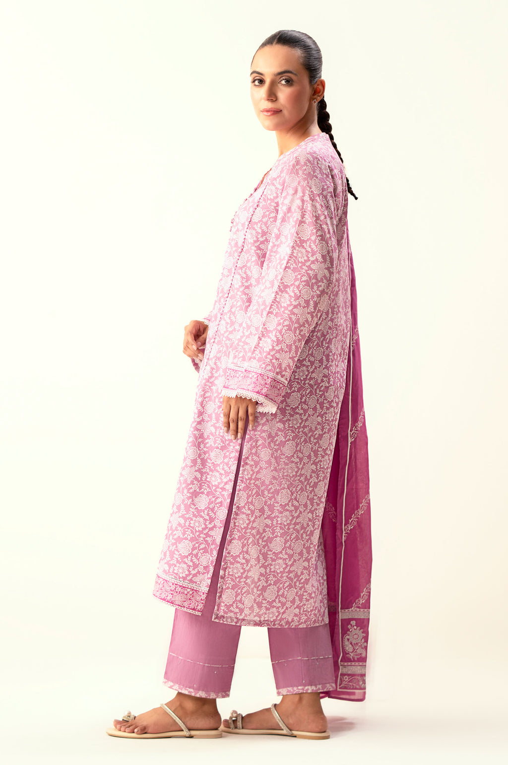 Unstitched 3 Piece Printed Lawn Suit