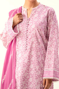 Unstitched 3 Piece Printed Lawn Suit