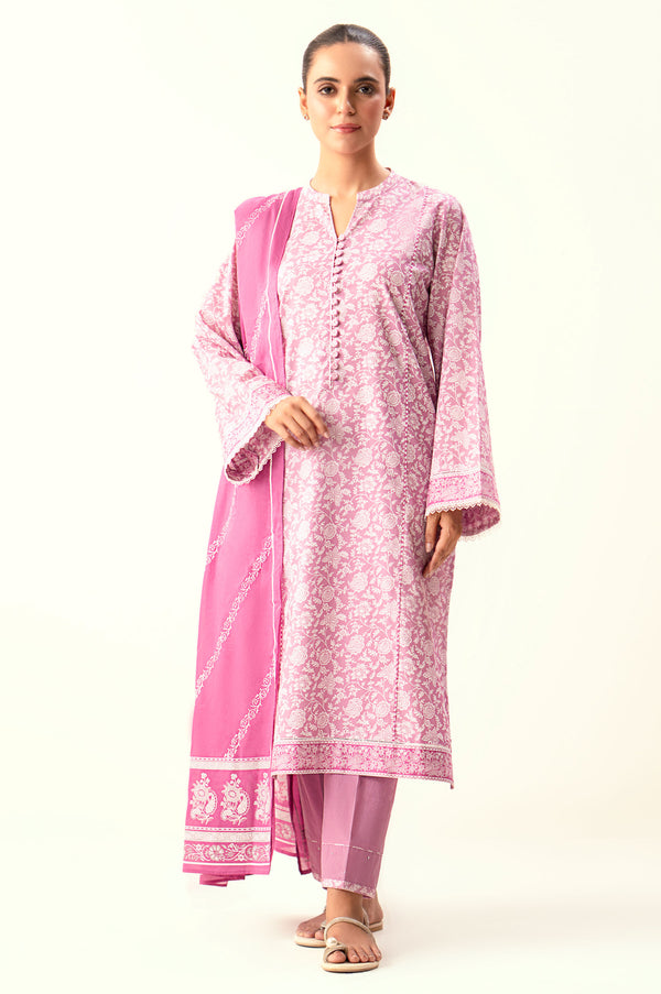 Unstitched 3 Piece Printed Lawn Suit