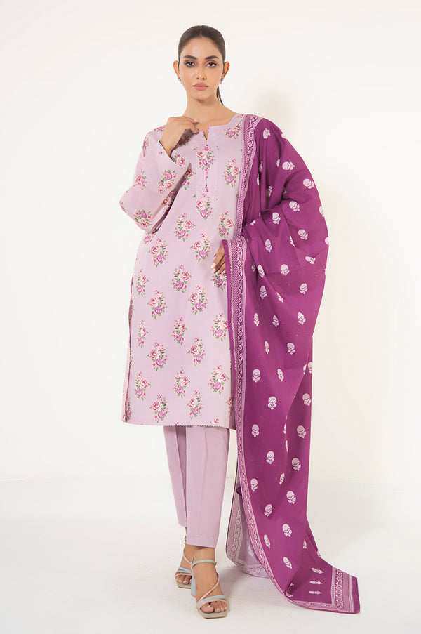 Stitched 3 Piece Printed Lawn Suit