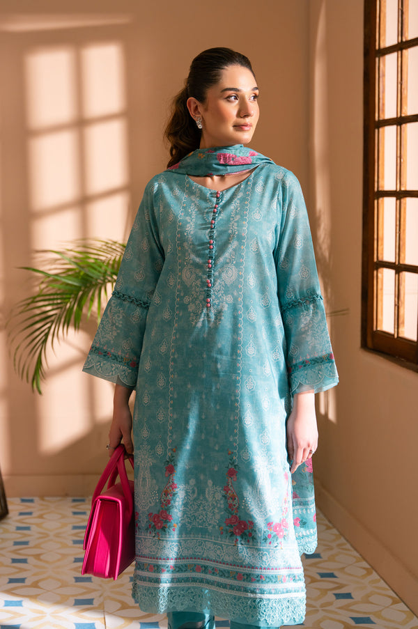 Unstitched 3 Piece Printed Lawn Suit