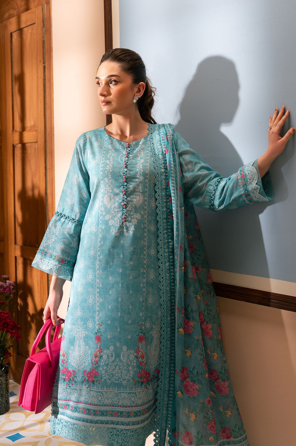 Unstitched 3 Piece Printed Lawn Suit