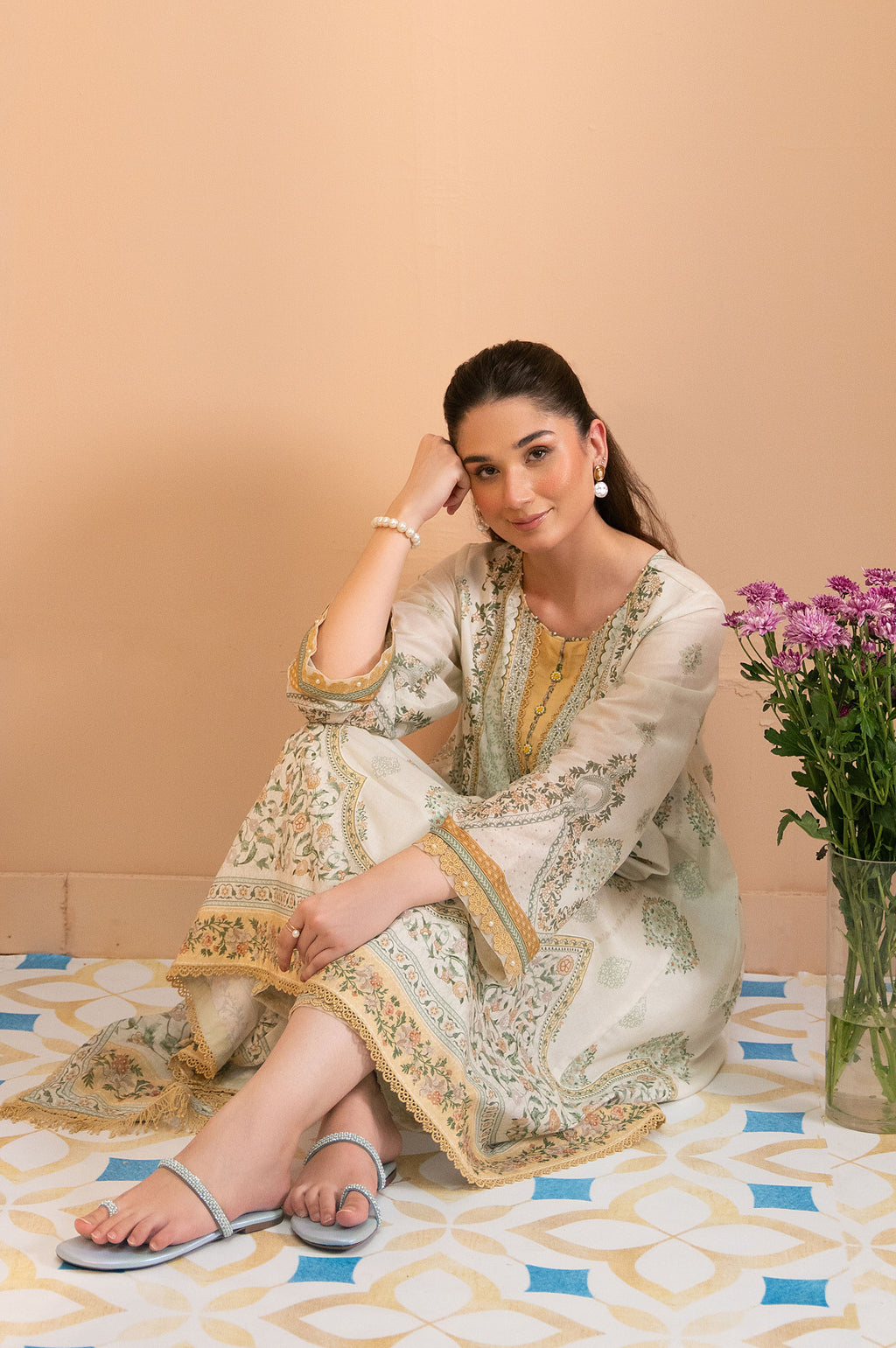 Unstitched 3 Piece Printed Lawn Suit