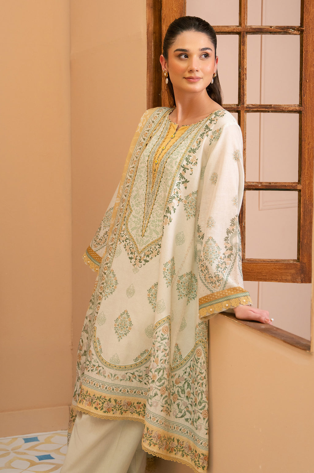 Unstitched 3 Piece Printed Lawn Suit