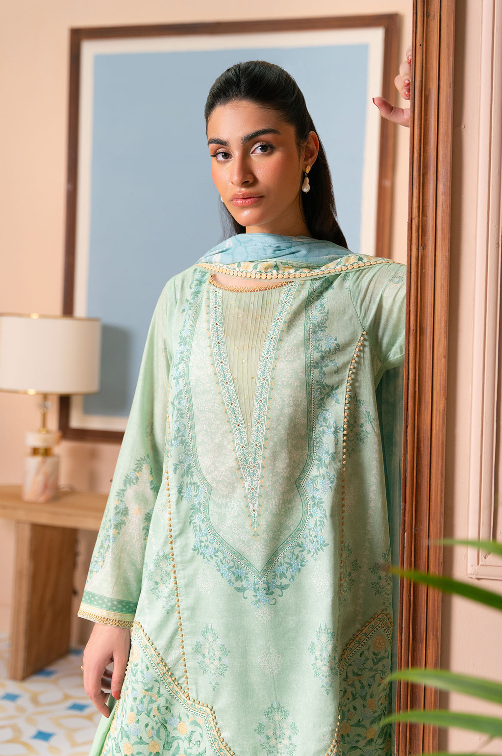 Unstitched 3 Piece Printed Lawn Suit