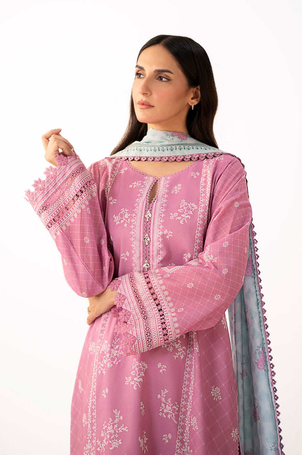 Unstitched 3 Piece Printed Lawn Suit