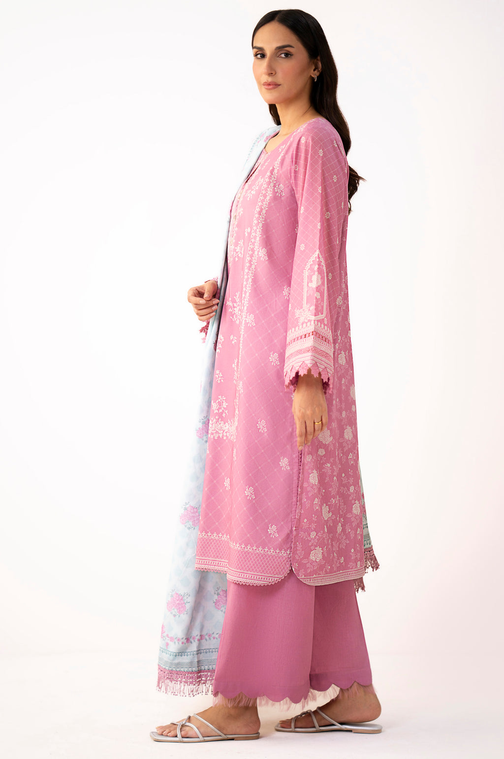 Unstitched 3 Piece Printed Lawn Suit