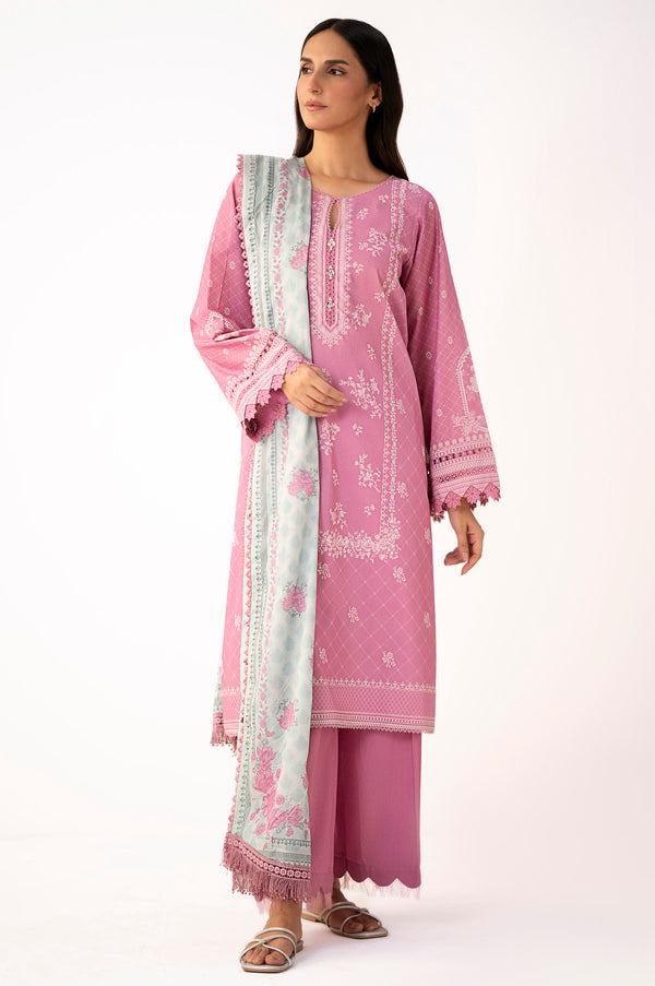 Unstitched 3 Piece Printed Lawn Suit