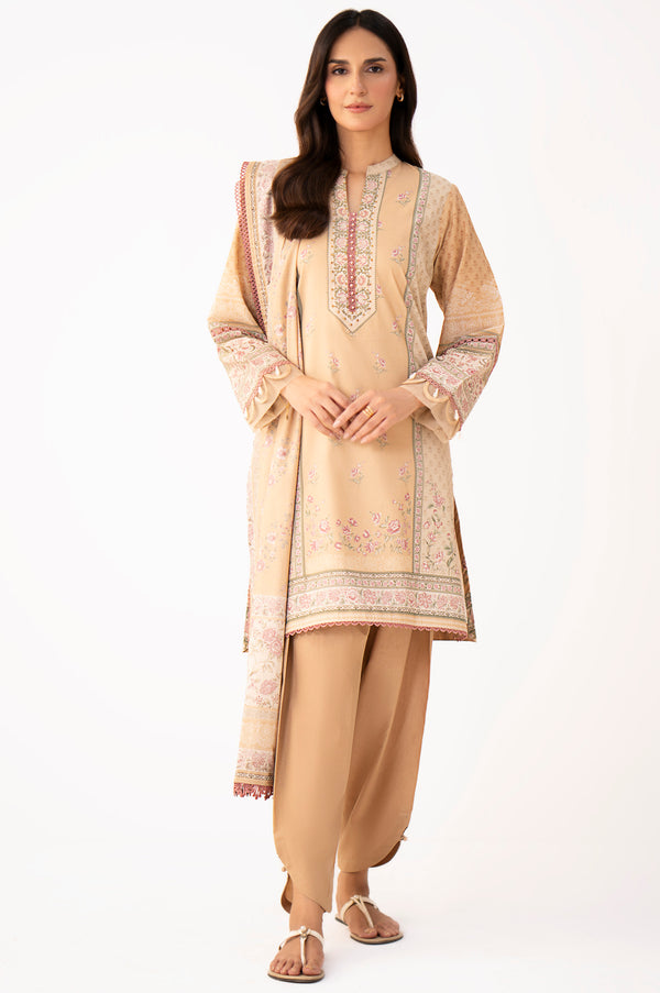 Unstitched 3 Piece Printed Lawn Suit