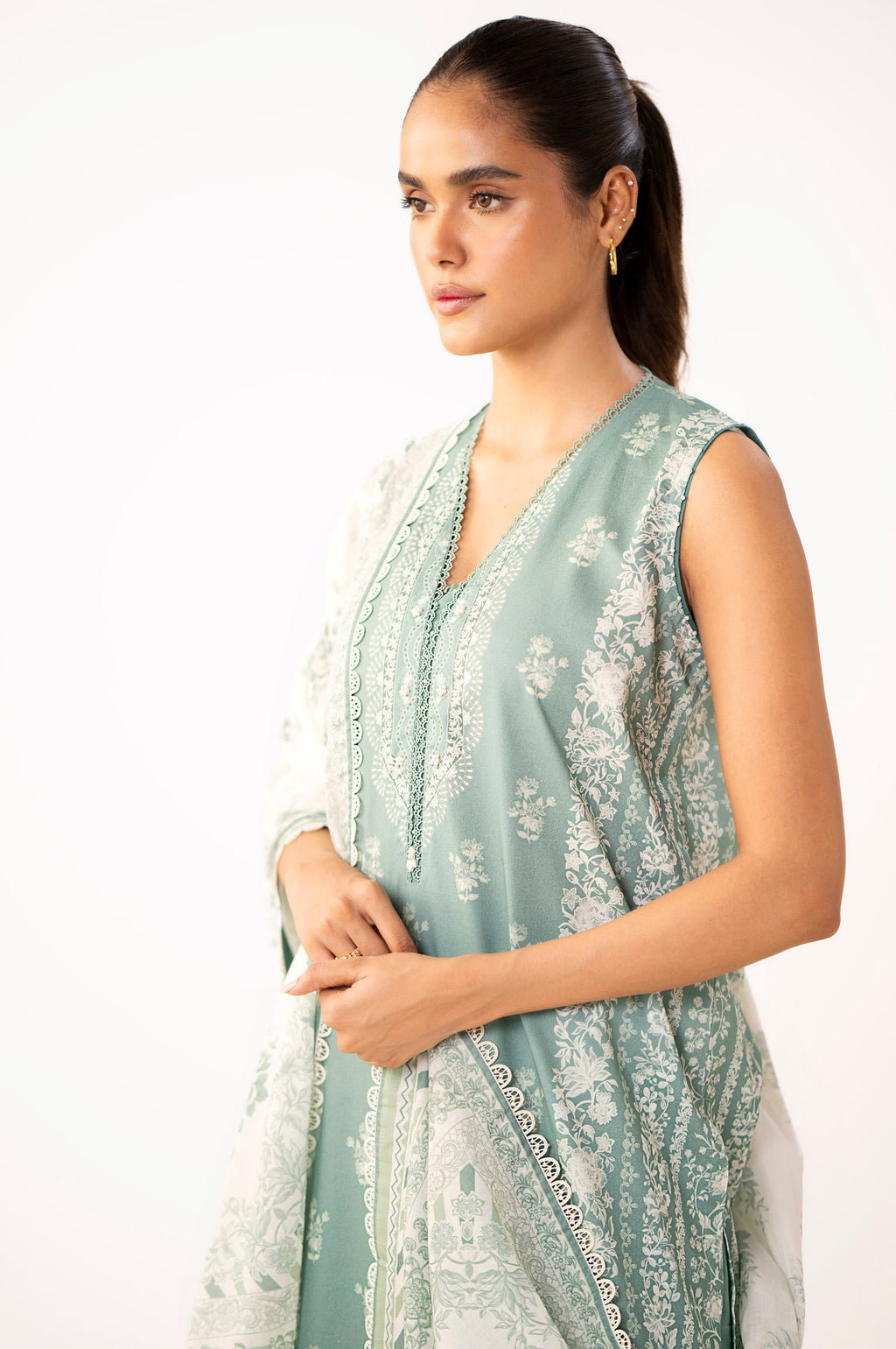 Unstitched 3 Piece Printed Lawn Suit