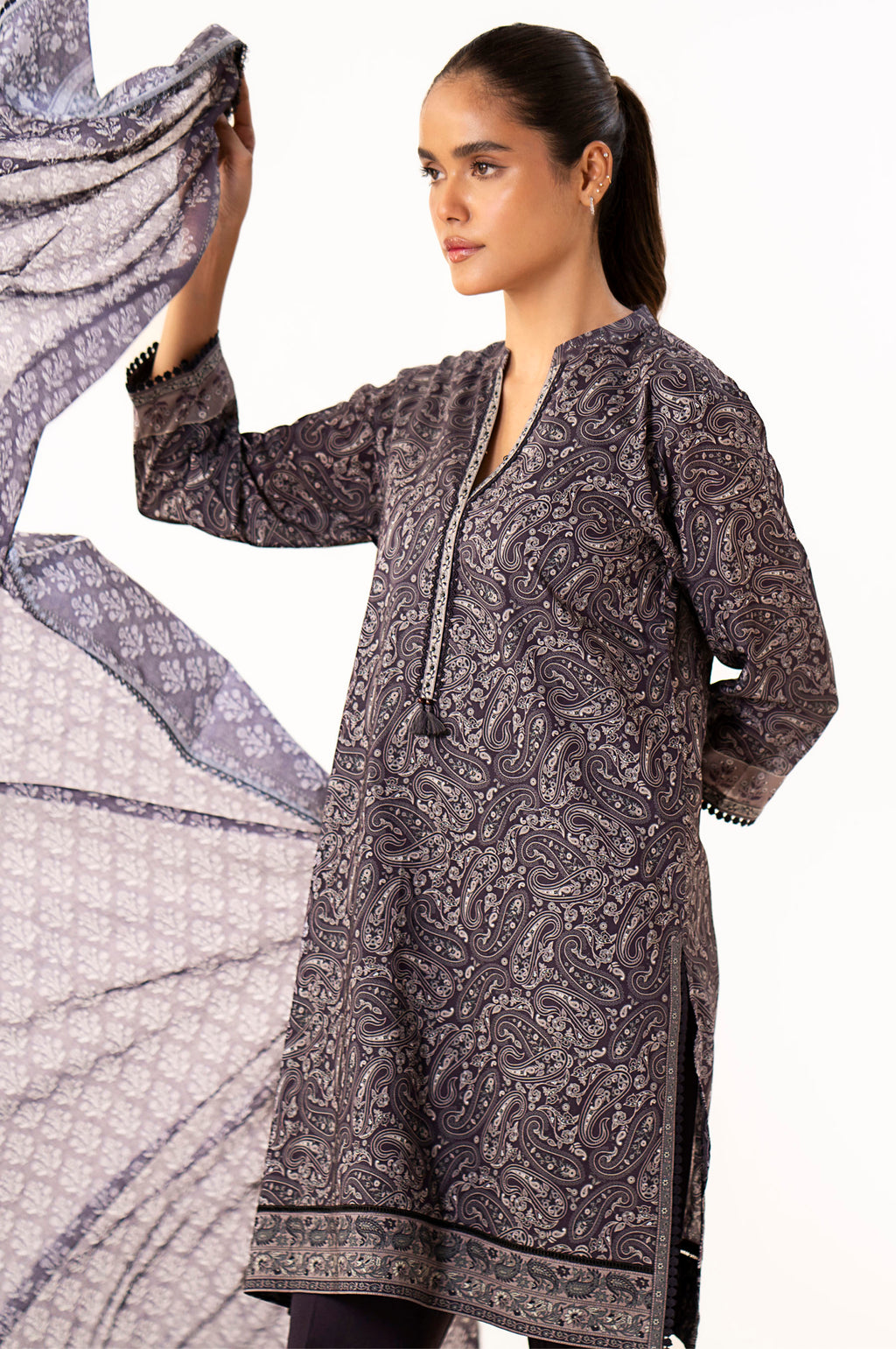 Unstitched 3 Piece Printed Lawn Suit