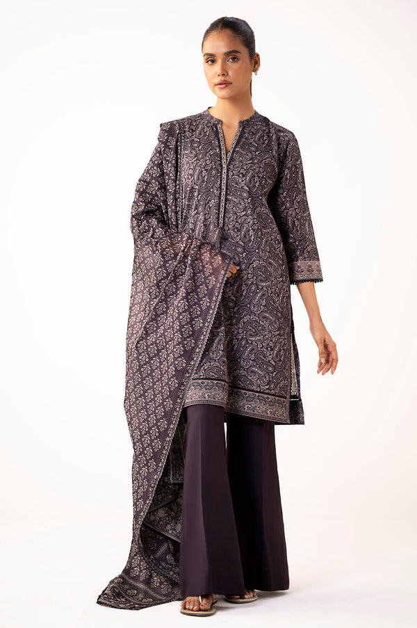 Unstitched 3 Piece Printed Lawn Suit