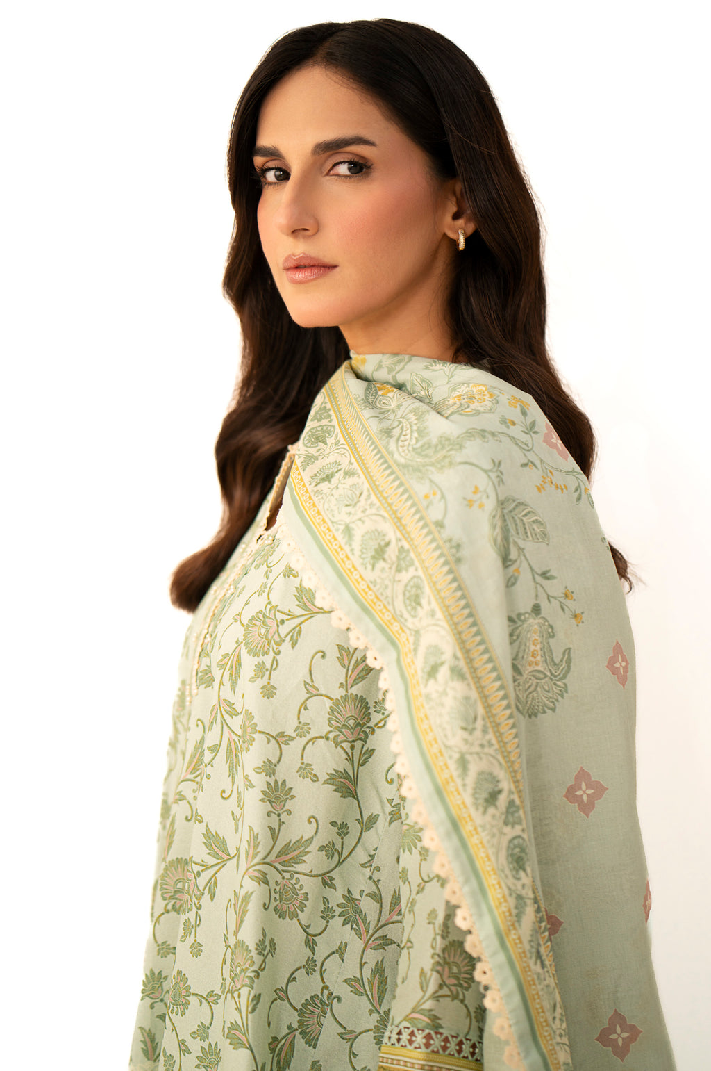 Unstitched 3 Piece Printed Lawn Suit