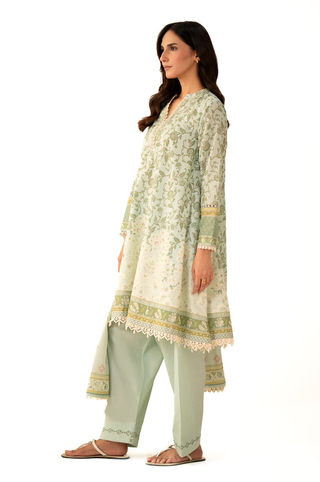 Unstitched 3 Piece Printed Lawn Suit